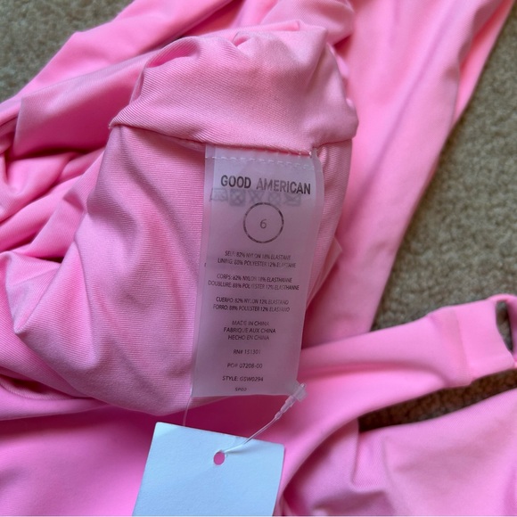 (SOLD) GOOD AMERICAN NWT High Cut One piece Swimsuit Hot Pink Size XXXL - Picture 10 of 11